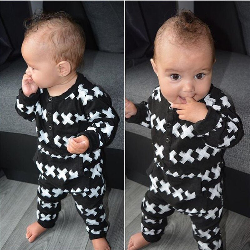 2020 Autumn Infant clothing baby rompers cotton long-sleeved fashion XX Jumpsuit newborn toddler baby boy girl clothes