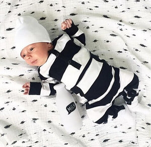 2020 New Fashion Cute Striped Baby Boys Girls Rompers One Piece Long Sleeve Jumpsuits Cotton Newborn Clothes Infant Costume