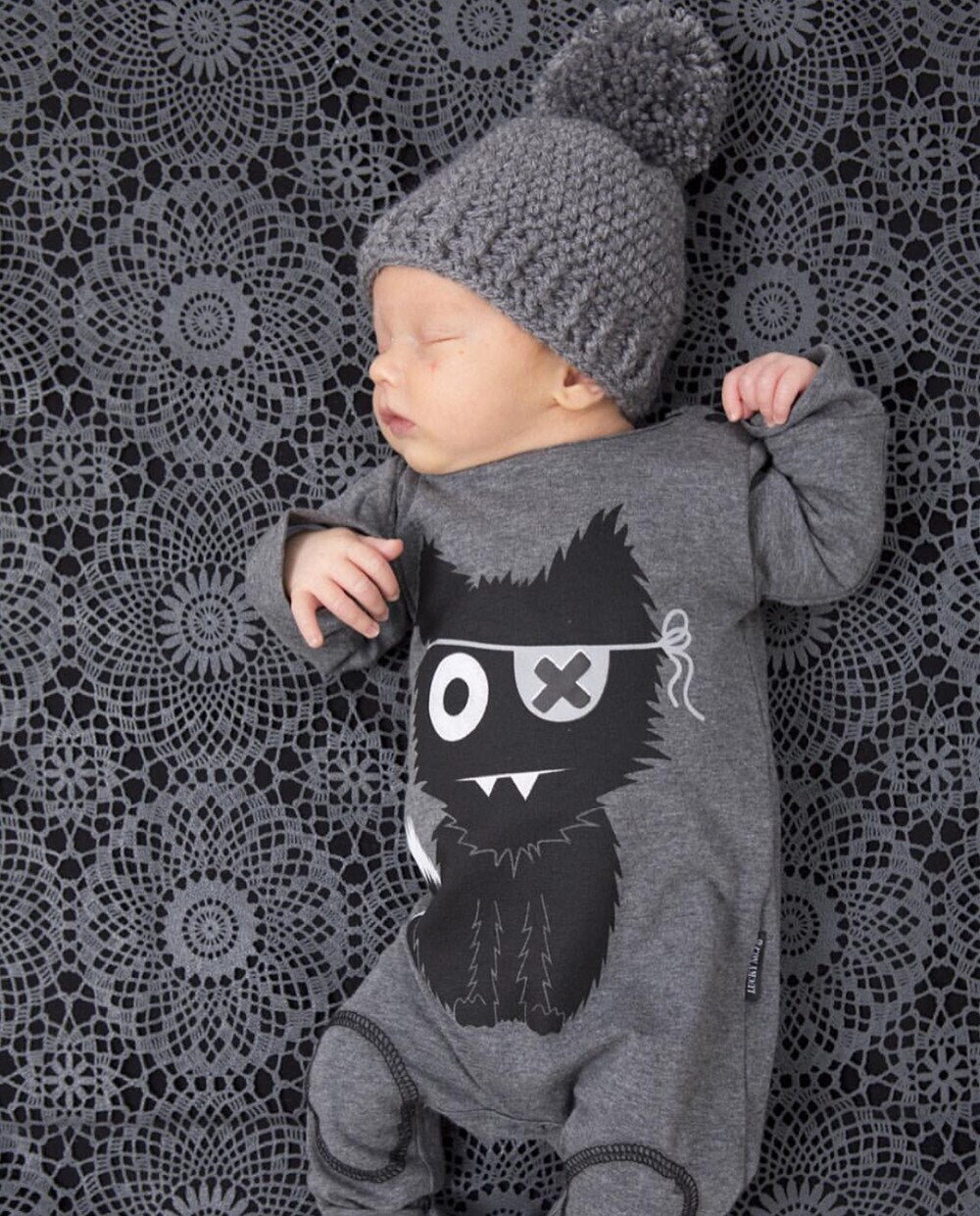 2020 New Newborn Clothes Little Monsters Baby Boy Girl Romper Long Sleeve One Piece Suit Baby Clothing Jumpsuit Infant Outfits