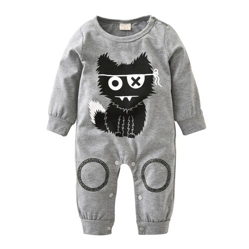 2020 New Newborn Clothes Little Monsters Baby Boy Girl Romper Long Sleeve One Piece Suit Baby Clothing Jumpsuit Infant Outfits