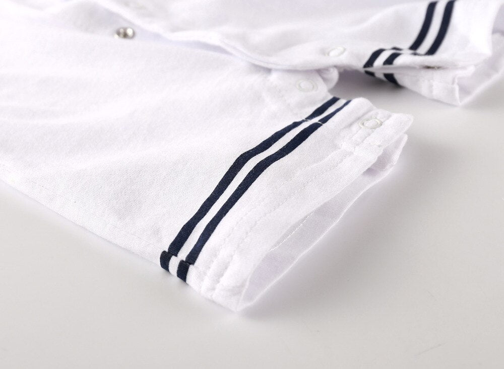 2020 Summer style Newborn Toddler Short sleeve White Navy Sailor uniforms Baby Romper Baby Boy Girl Clothes Infant Outfits