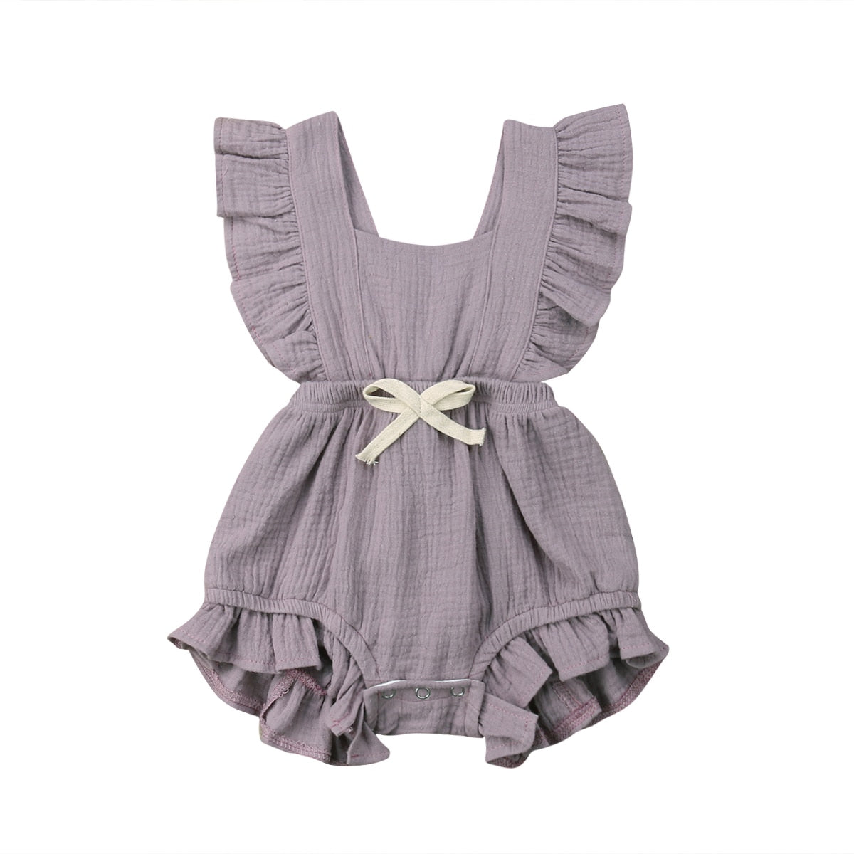 7 Color Cute Baby Girls Ruffle Solid Color Romper Jumpsuit Outfits Sunsuit for Newborn Clothes Infant Toddler Clothing