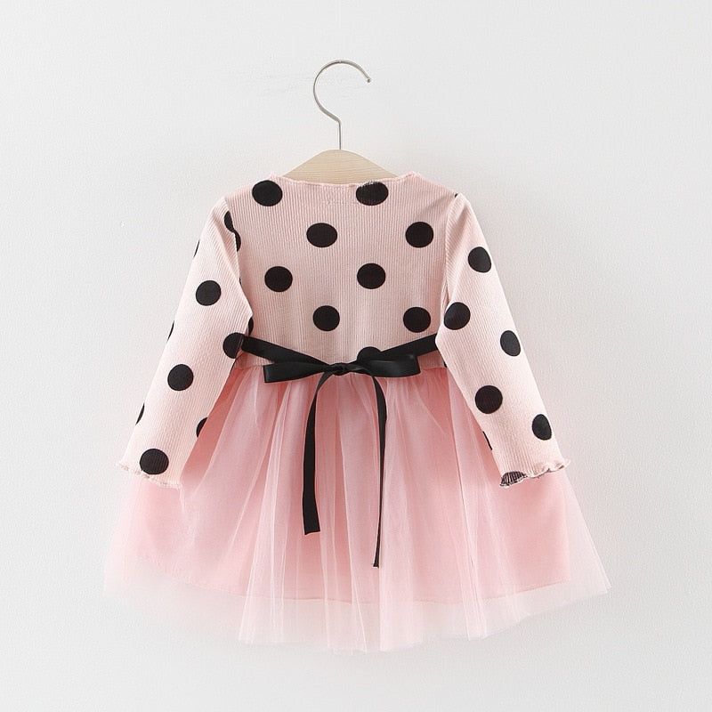 Autumn Baby Dress Long Sleeve Infant Dress Toddler Girls Princess Dresses Polka Dot Daisy Fashion Baby Girls Clothing