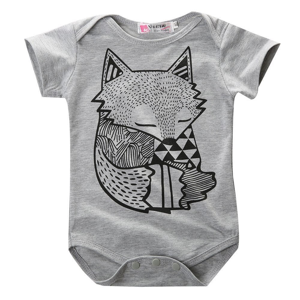 Baby Boy Girl rompers Short Sleeve fox pattern 2020 Summer Baby clothes Newborn Jumpsuits & Bodysuits Baby Product