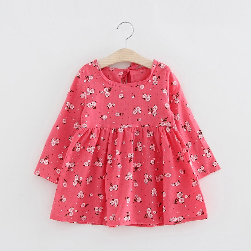 Cotton Girl Dress Long Sleeve Children Dress Polka Dot Kids Dresses for Girls Fashion Girls Clothing