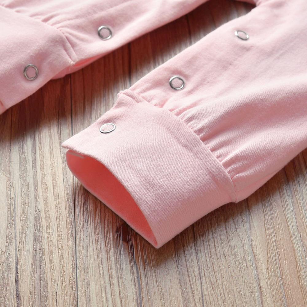 Infant Girl Clothing Baby Romper Long Sleeve Solid Color Cosplay Bear Hooded Jumpsuit and Headband Newborn Baby Clothes Outfits