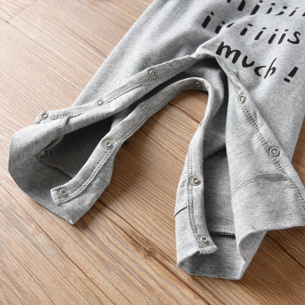 Newborn Baby Boy Romper Clothes Solid Color Long Sleeve Letter I Love You This much Jumpsuit and Hat Infant 2pcs Clothing Outfit