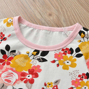 Newborn Baby Girls Romper Casual Floral Cotton Long Sleeve Jumpsuit+Bow Headband Infant 2Pcs Autumn Baby Clothes