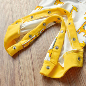 Newborn Clothes Infant Cotton Baby Boys Girls Romper Cute Fawn Print Long Sleeve jumpsuit Toddler Baby Clothing Outfits