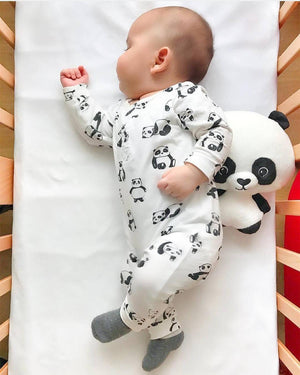 Newborn Infant Baby Boys Rompers Casual Long Sleeve Cartoon Panda Print Jumpsuit Autumn Baby Clothes Pajamas