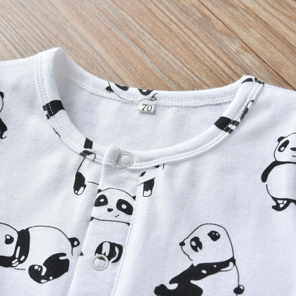 Newborn Infant Baby Boys Rompers Casual Long Sleeve Cartoon Panda Print Jumpsuit Autumn Baby Clothes Pajamas