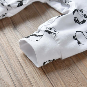 Newborn Infant Baby Boys Rompers Casual Long Sleeve Cartoon Panda Print Jumpsuit Autumn Baby Clothes Pajamas