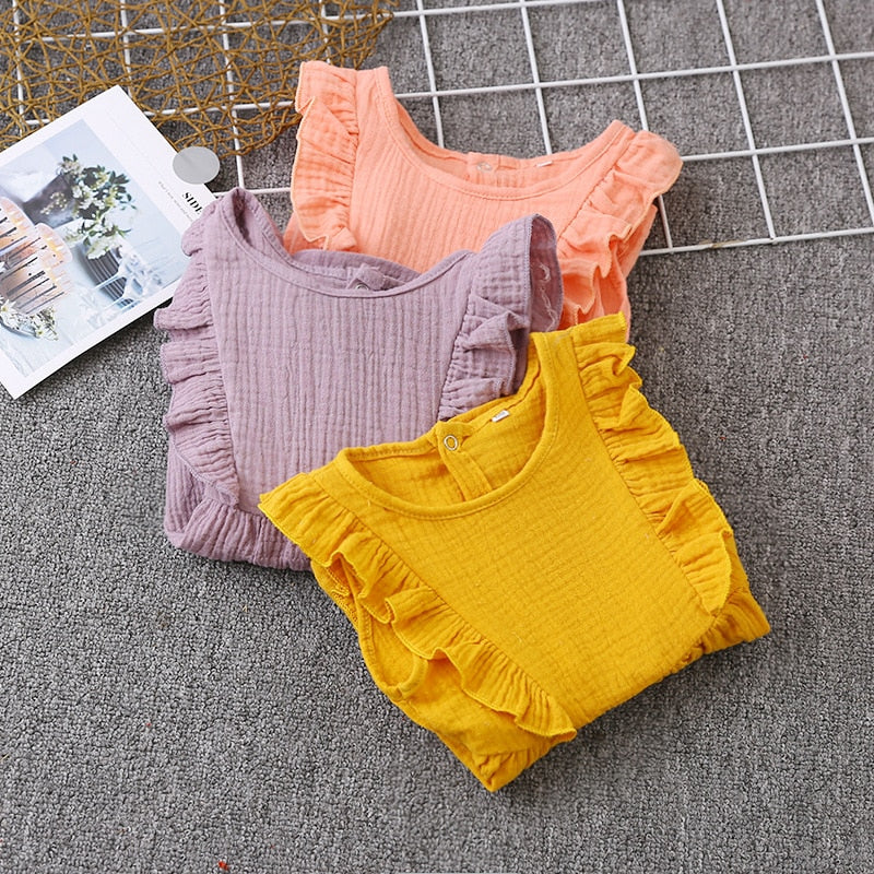 Summer Girl Dress Ruffles Children Dress Candy Color Kids Dresses for Girls Fashion Girls Clothing